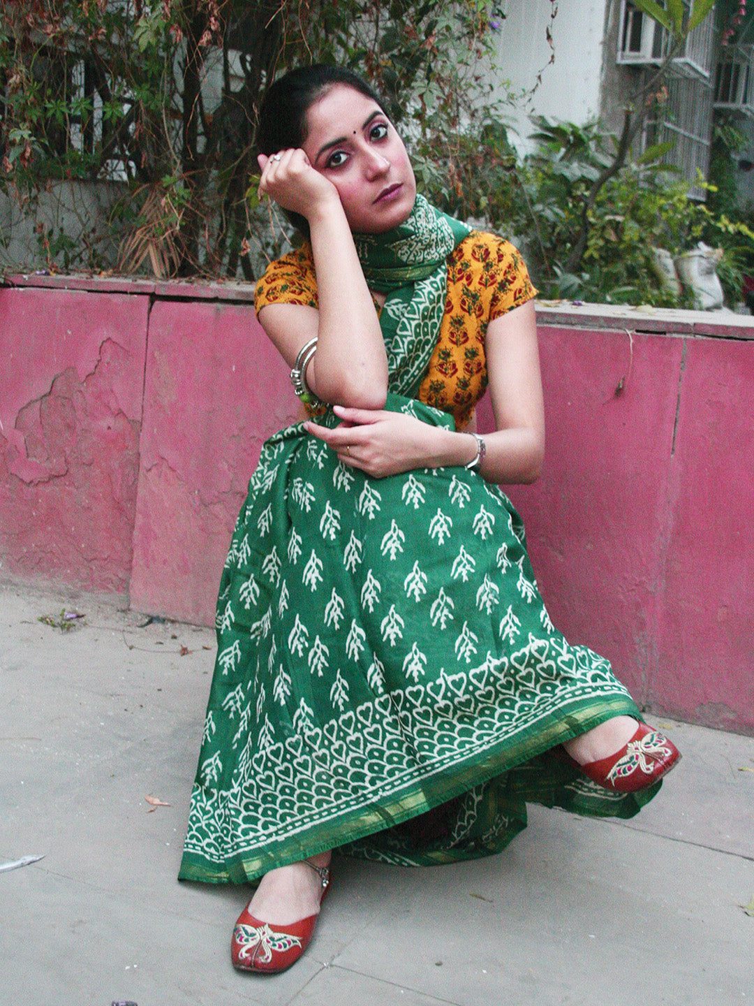 Chanderi Block Printed Natural Dyed Saree