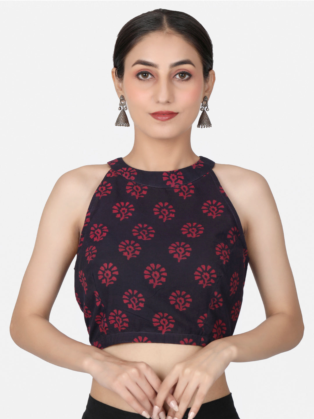 Halter Neck Cotton Blouse