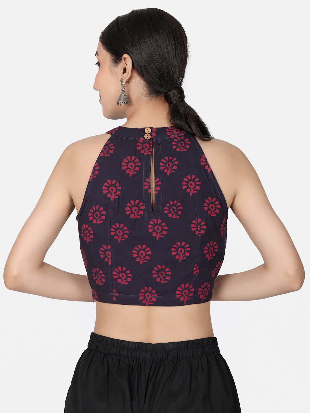 Halter Neck Cotton Blouse