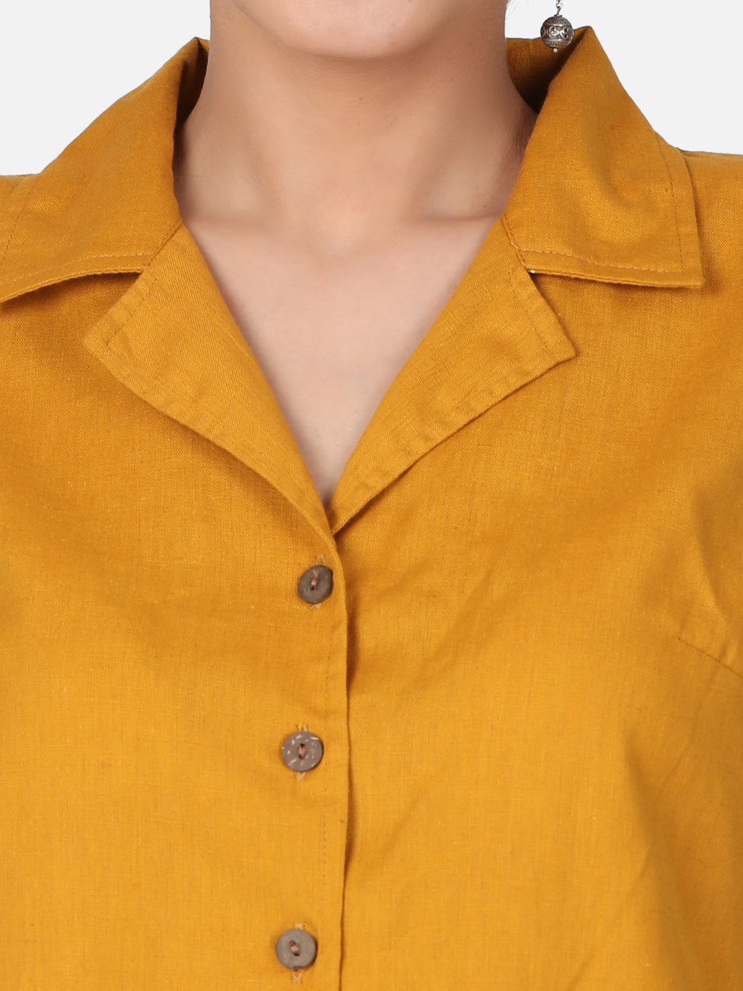 Mustard Cotton Crop Top