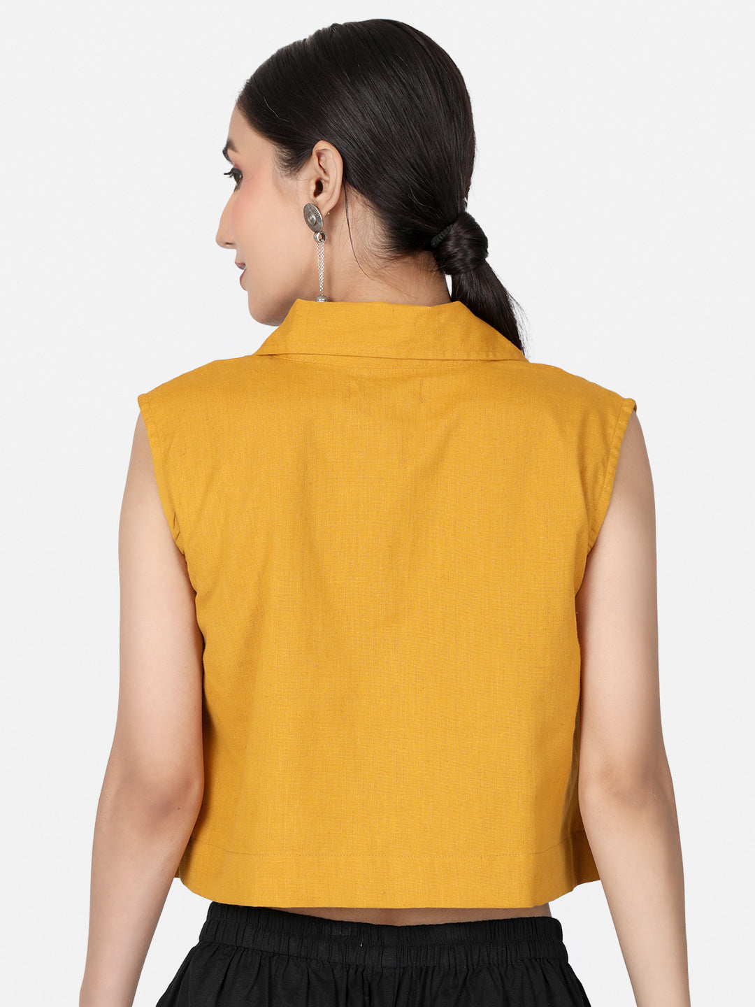 Mustard Cotton Crop Top
