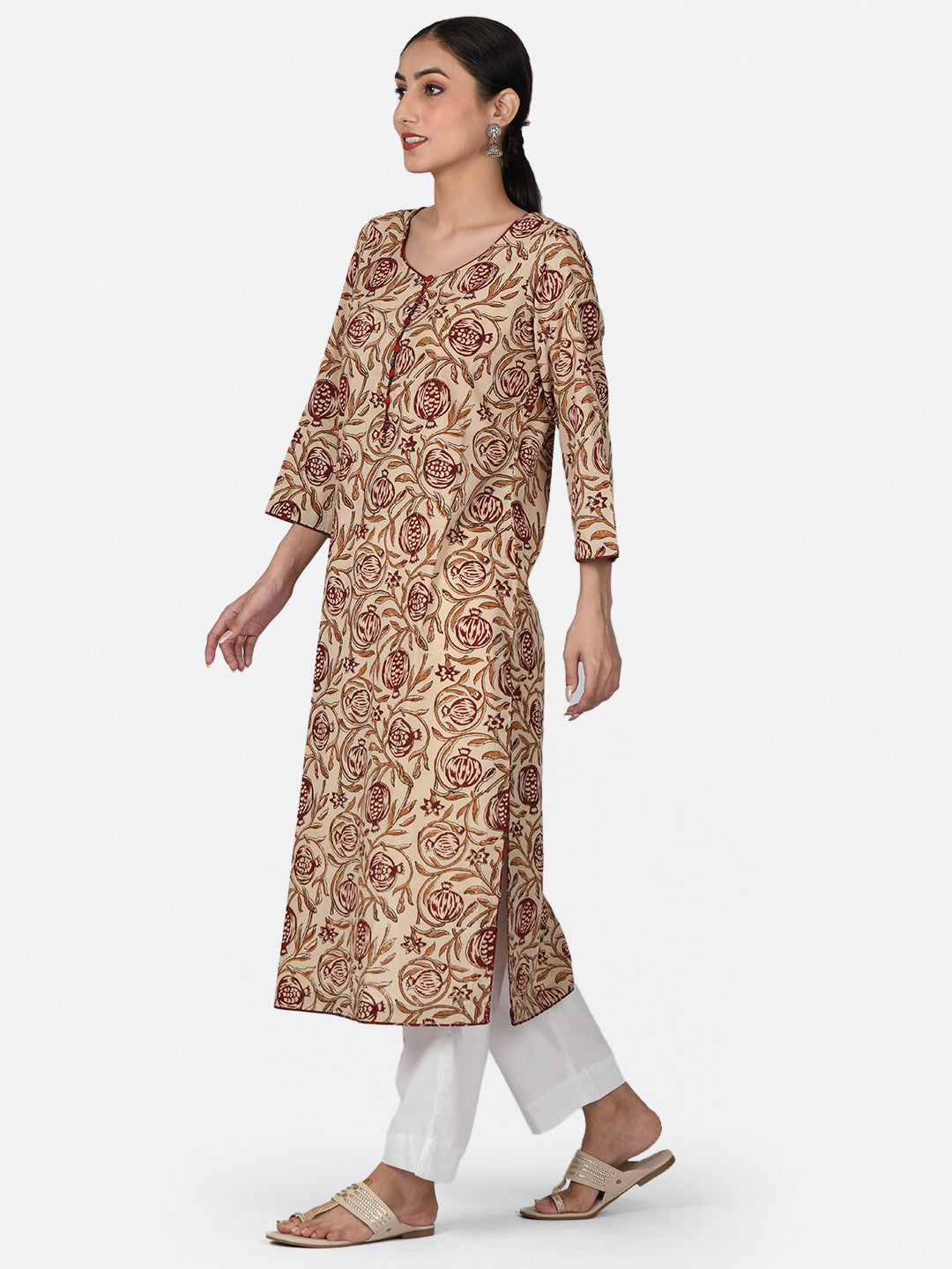 Anar Handblock Cotton Kurta