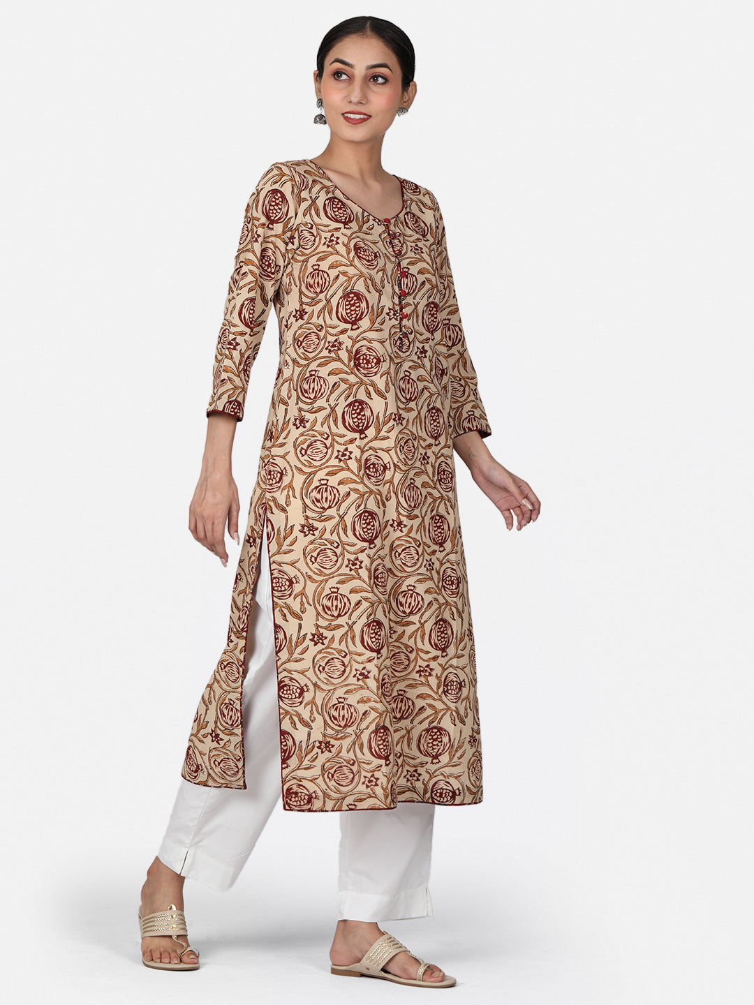 Anar Handblock Cotton Kurta