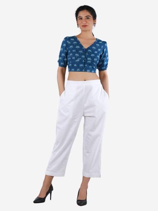 Printed Cotton Saree Blouse