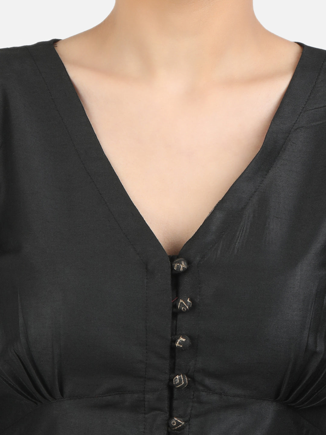 Black Art Silk Saree Blouse