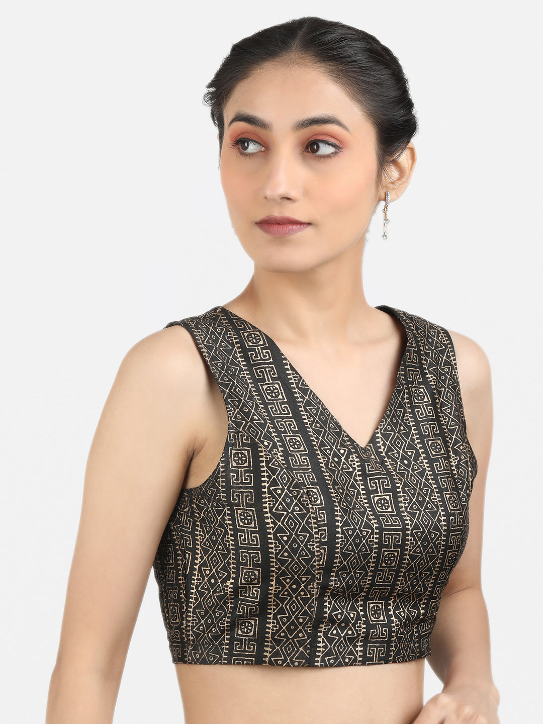 Black Art Silk Saree Blouse