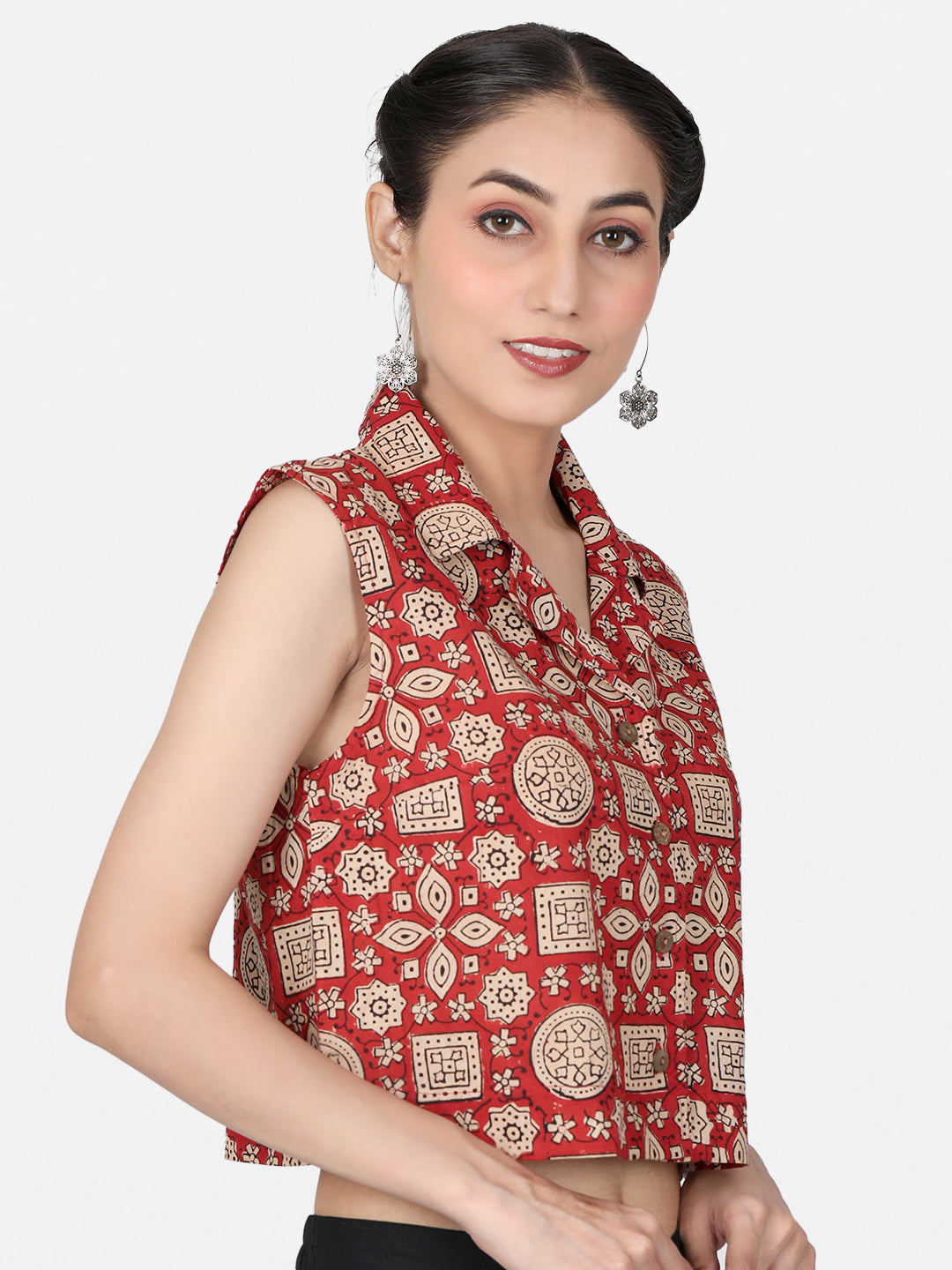 Ajrakh Cotton Crop Top