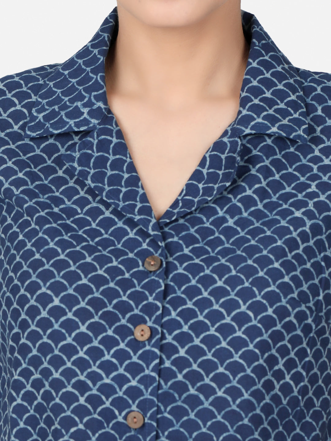 Indigo Cotton Crop Top