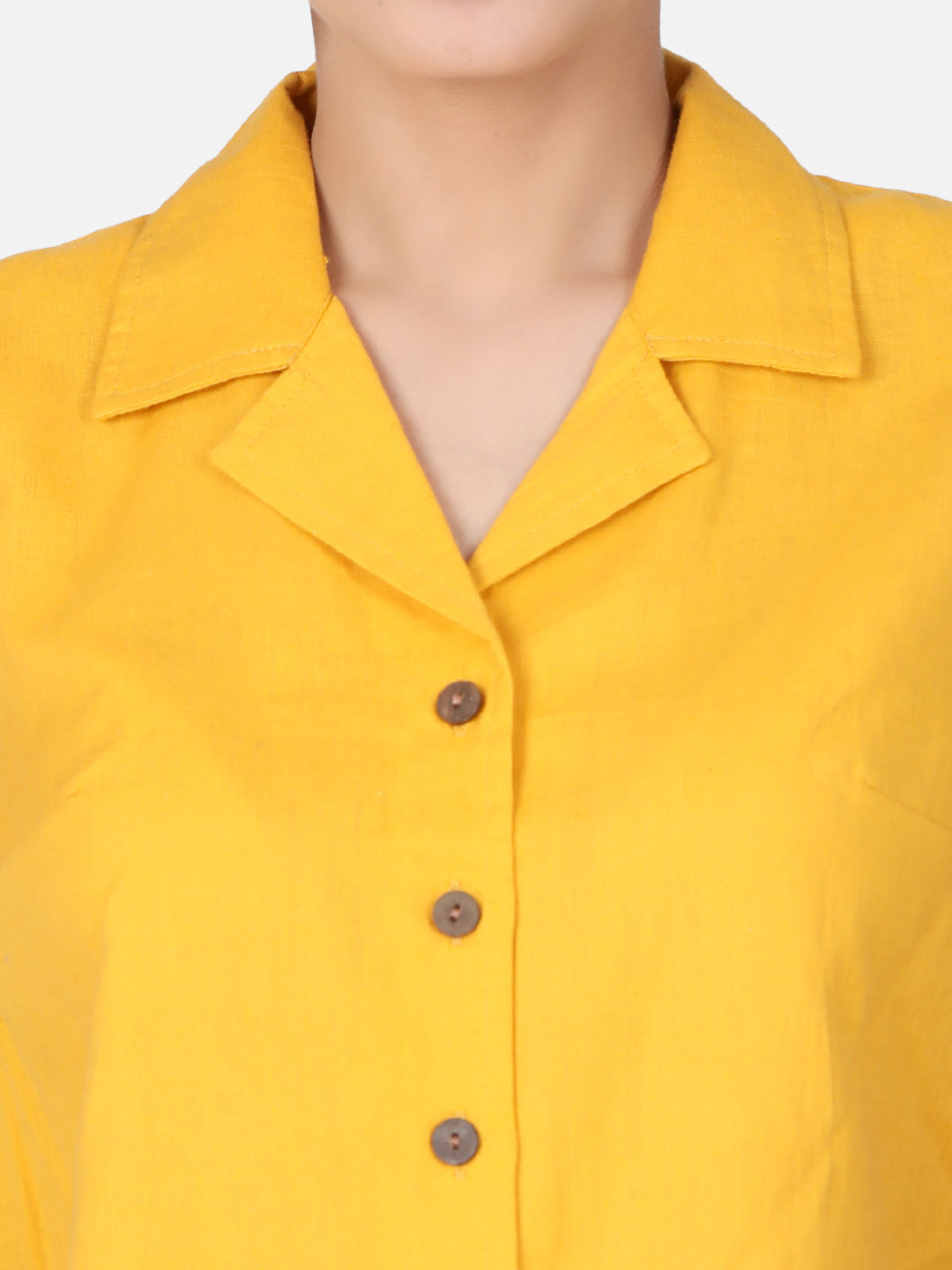 Yellow Cotton Crop Top