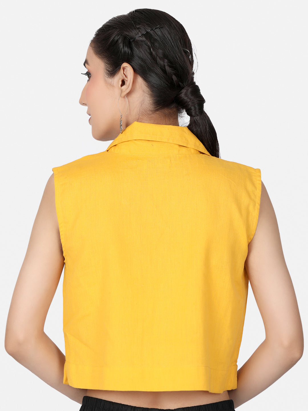 Yellow Cotton Crop Top