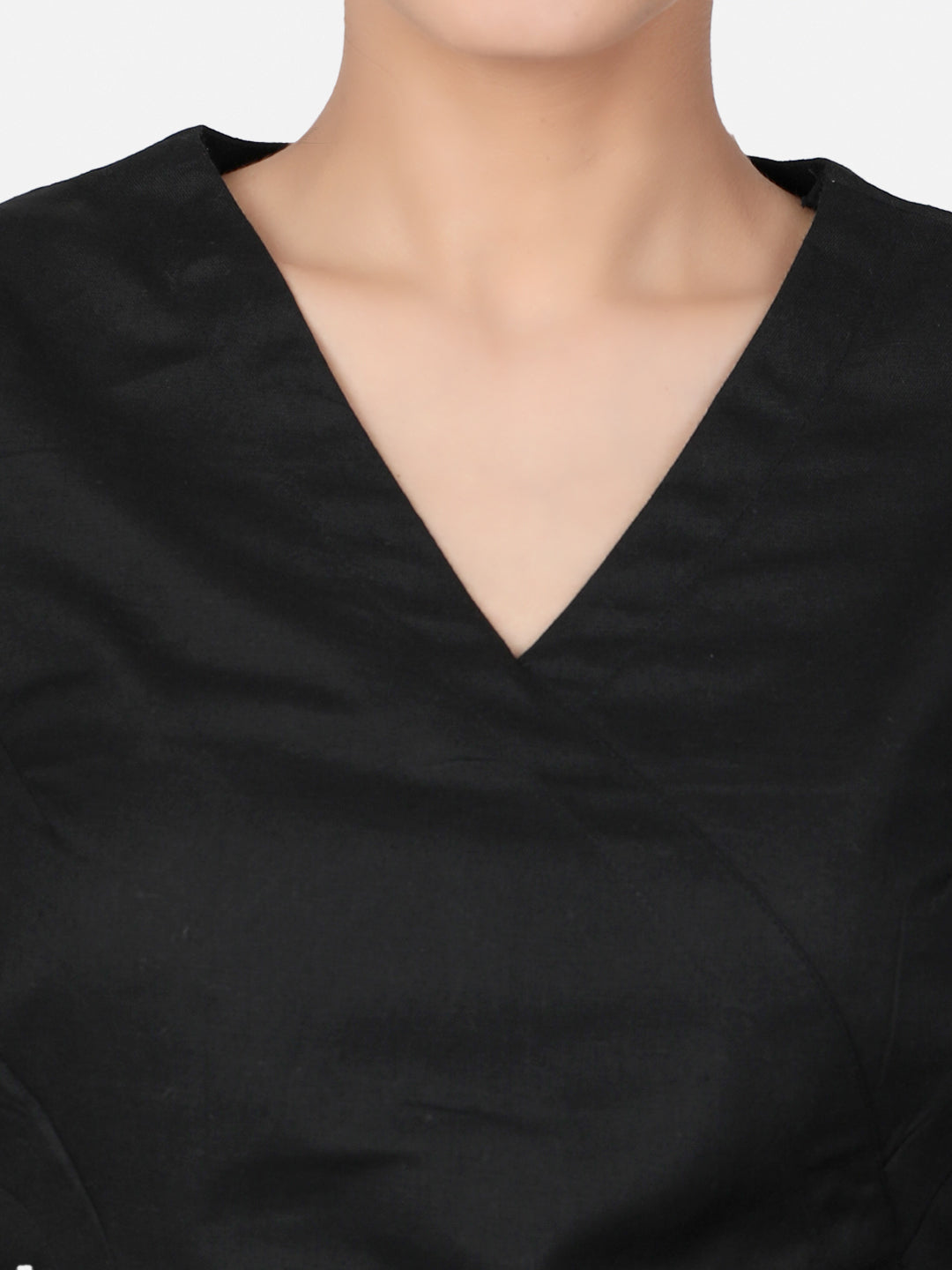 Black Cotton Saree Blouse
