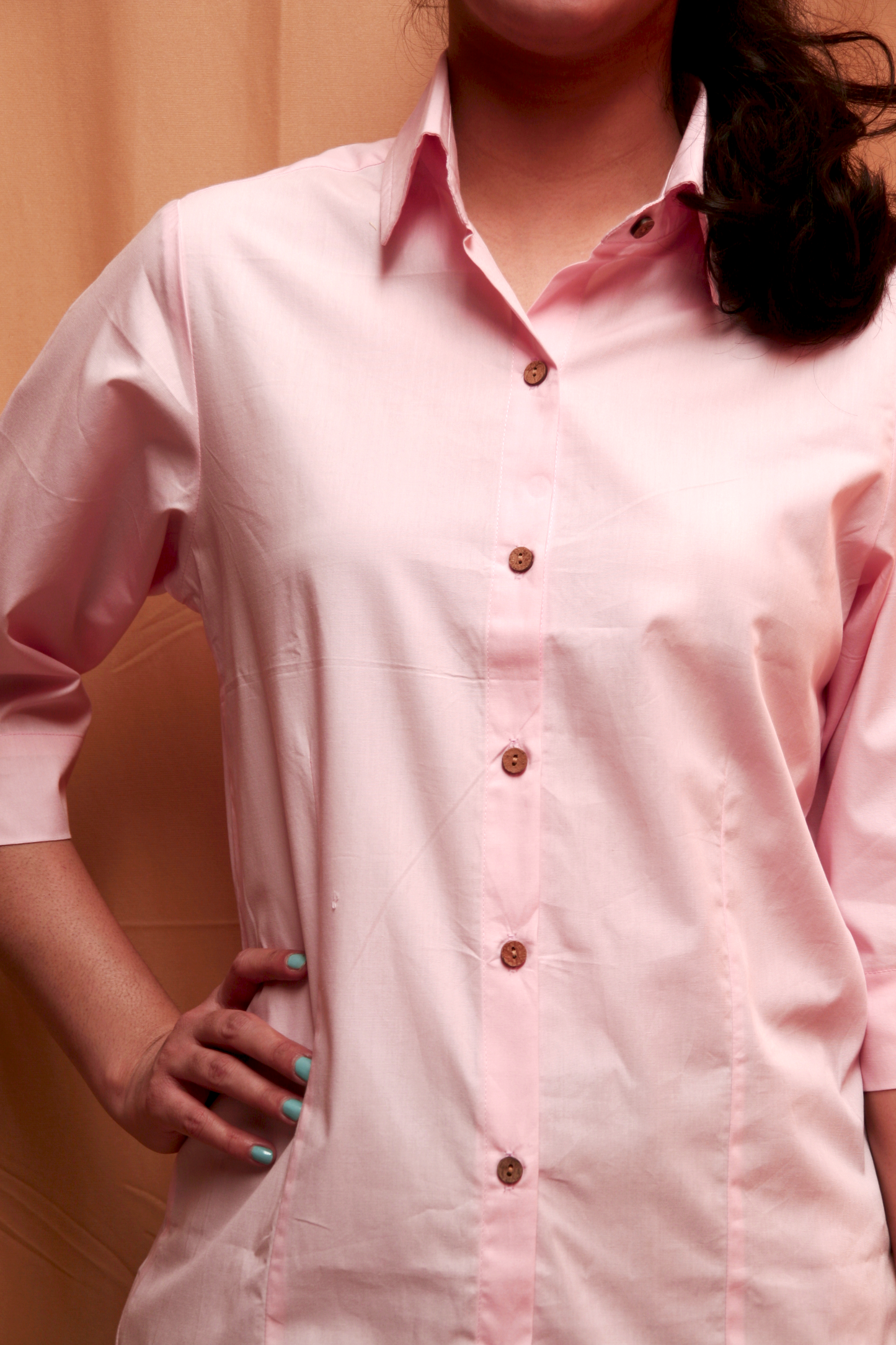 Baby Pink Cotton Shirt