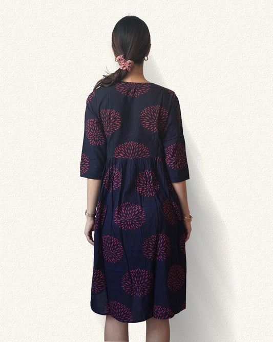 Burgundy Alia Cut Dress