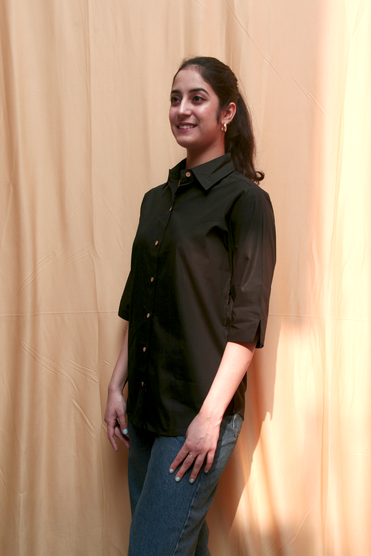 Black Cotton Shirt