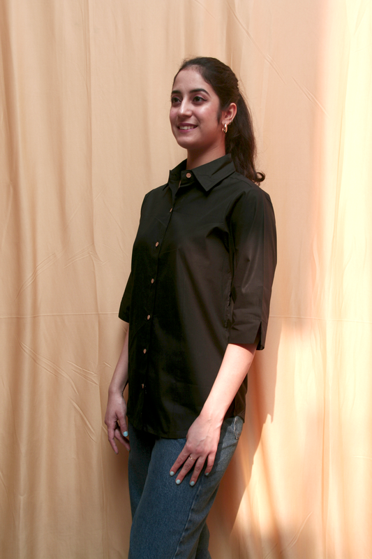 Black Cotton Shirt