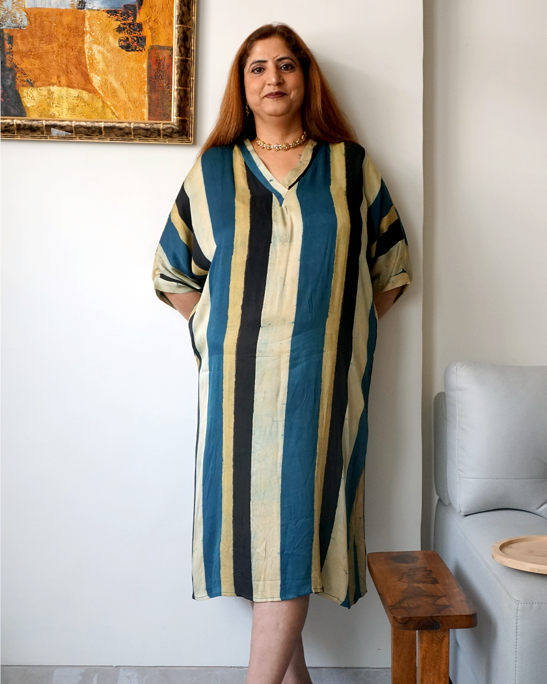 Striped Modal Kaftan