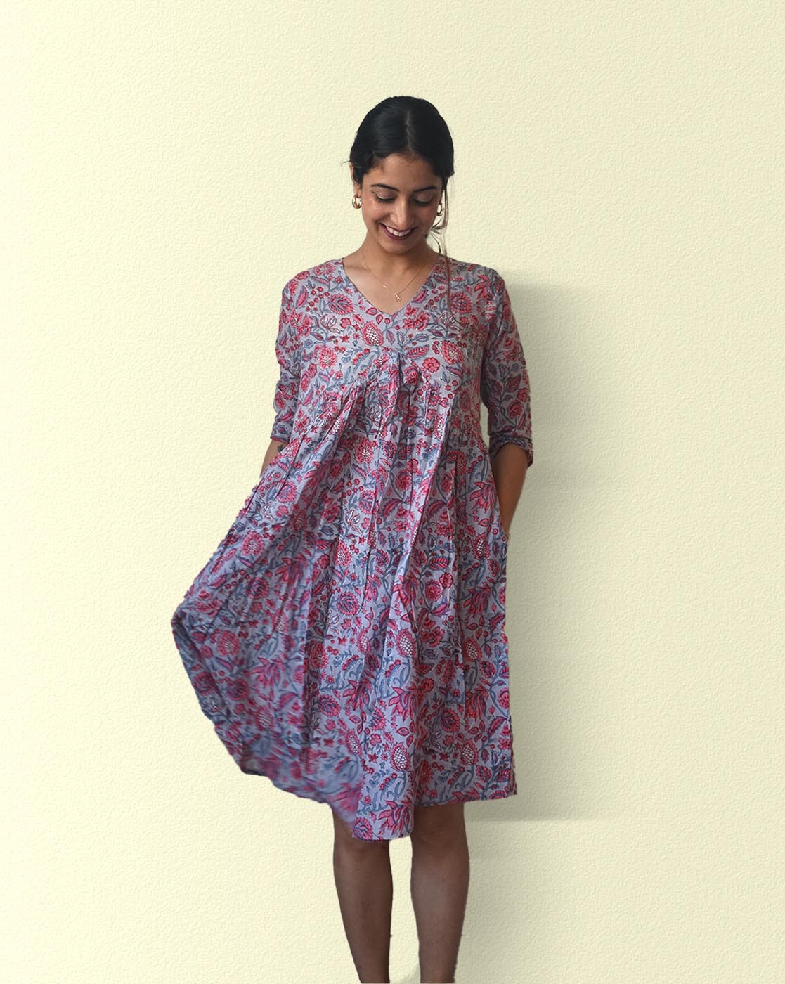 Alia Cut Floral Dress