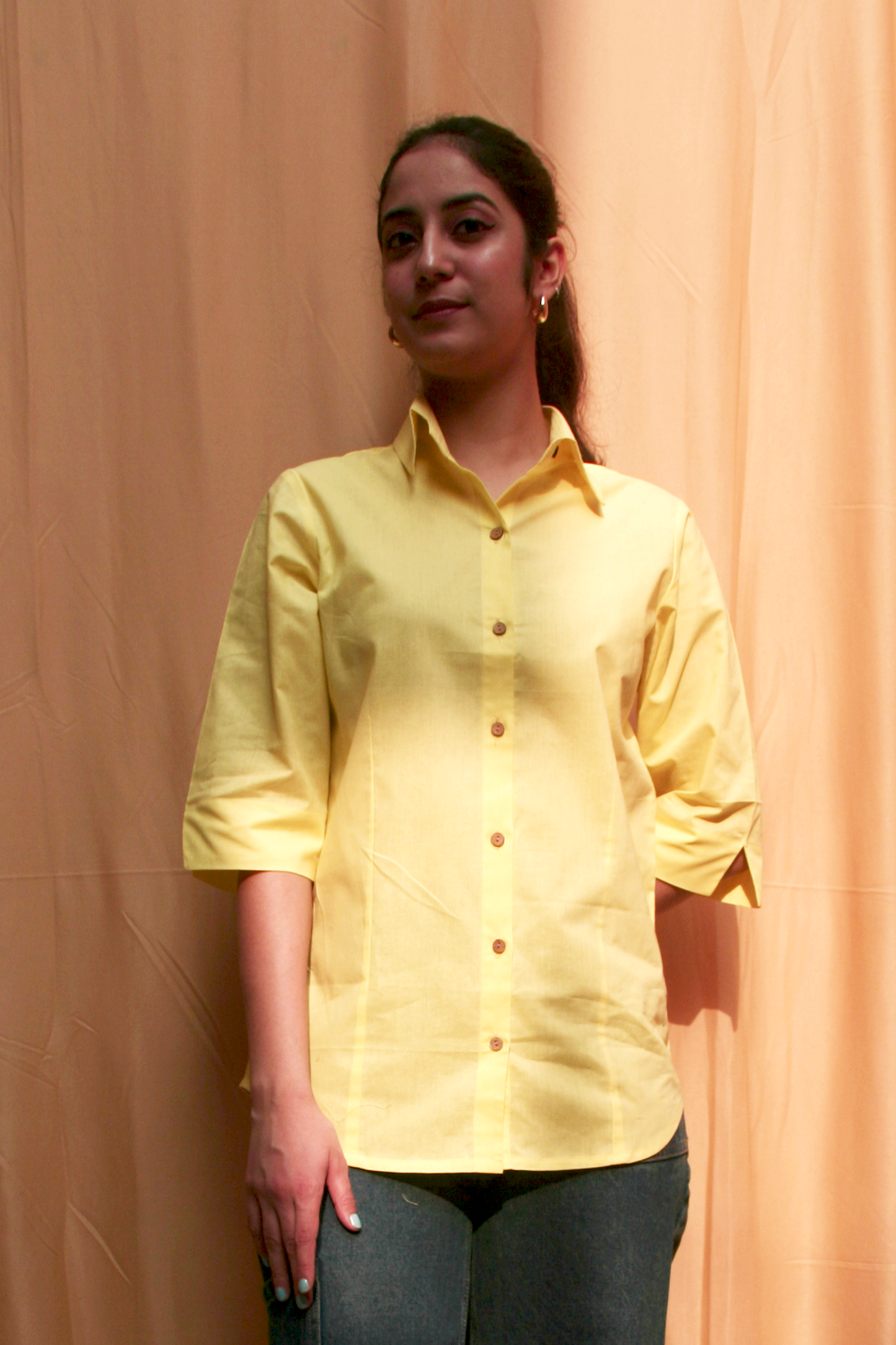 Lemon Yellow Cotton Shirt