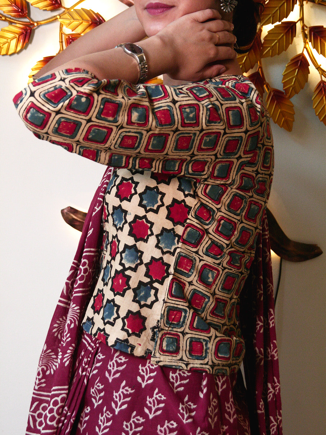 Block Printed Cotton Saree