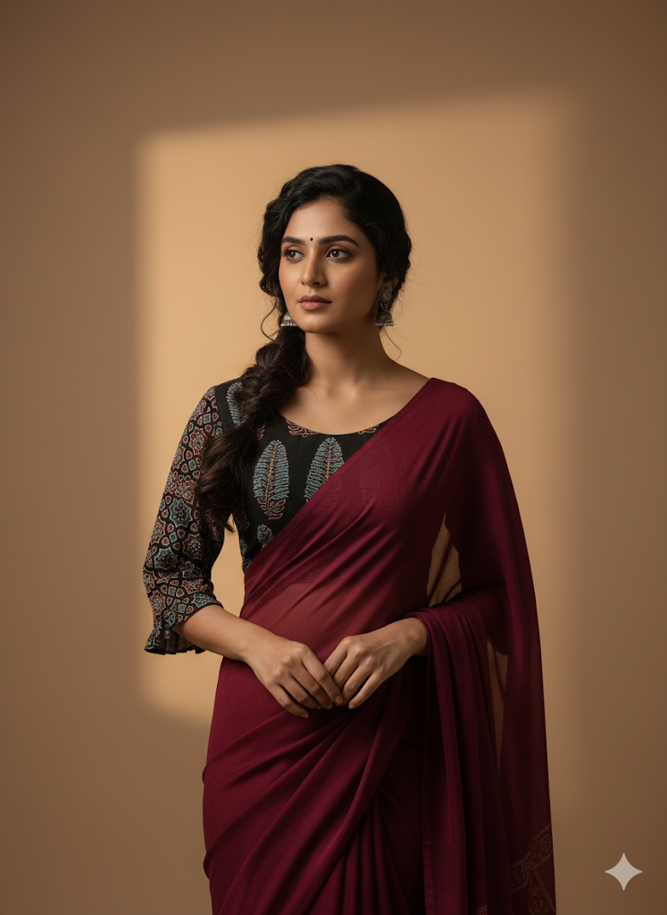 トップス acka. embroidery frill blouse Advi Koel Rama Green Organza Blouse with Ruffle Floral Sleeves