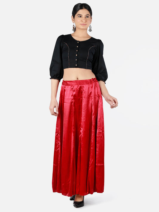 Women Solid Black 3/4 Sleeve Saree Blouse