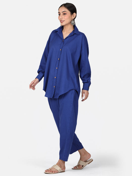 Blue Cotton Co-Ord Set