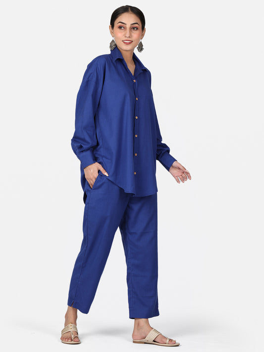 Blue Cotton Co-Ord Set