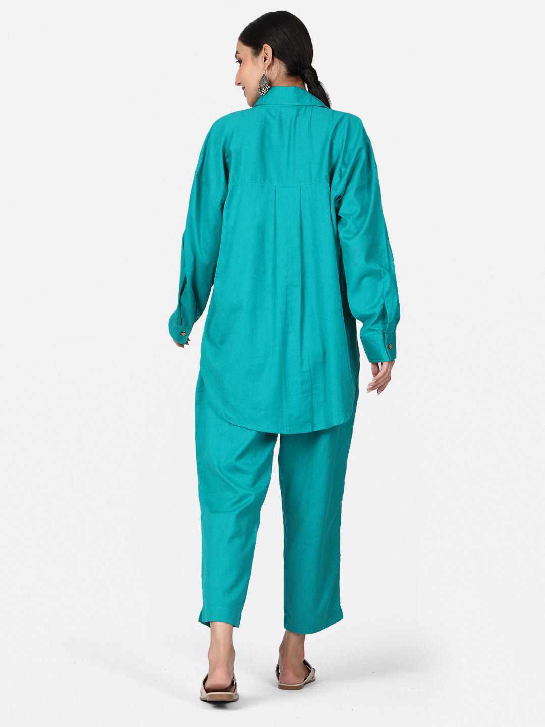 Teal Cotton Co-Ord Set