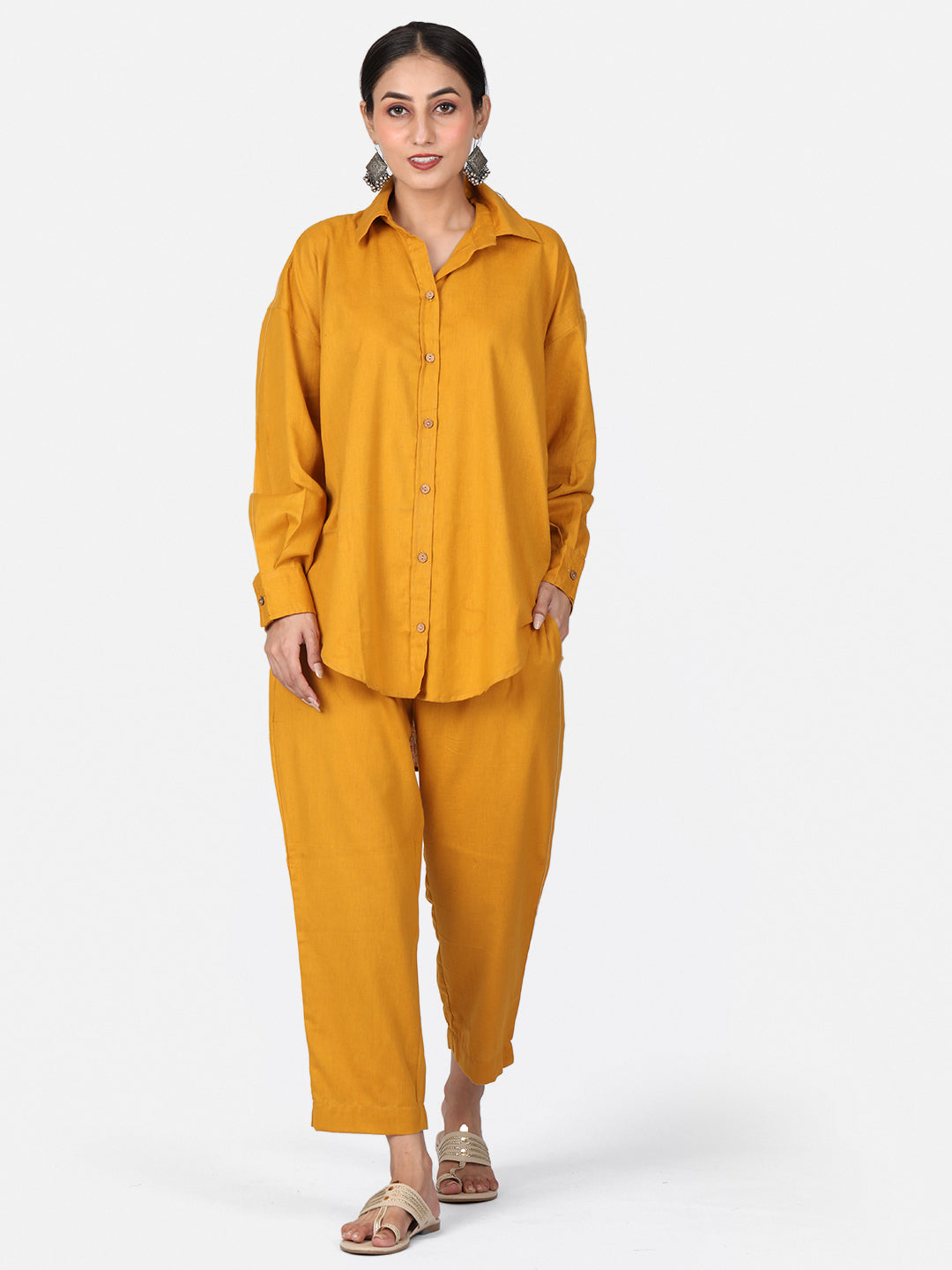 Mustard Cotton Co-Ord Set