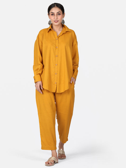 Mustard Cotton Co-Ord Set