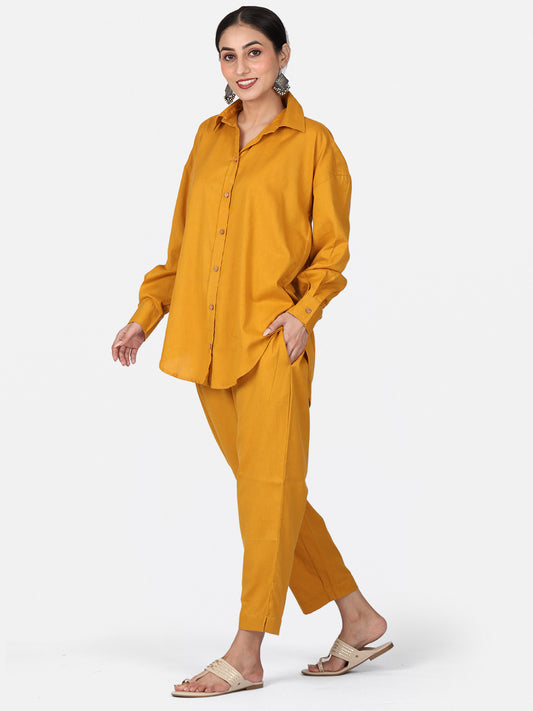Mustard Cotton Co-Ord Set