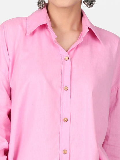 Baby Pink Cotton Co-Ord Set