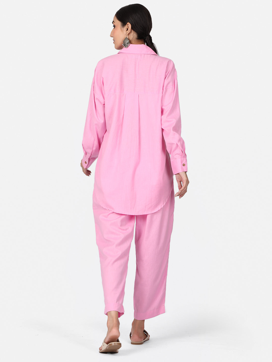 Baby Pink Cotton Co-Ord Set
