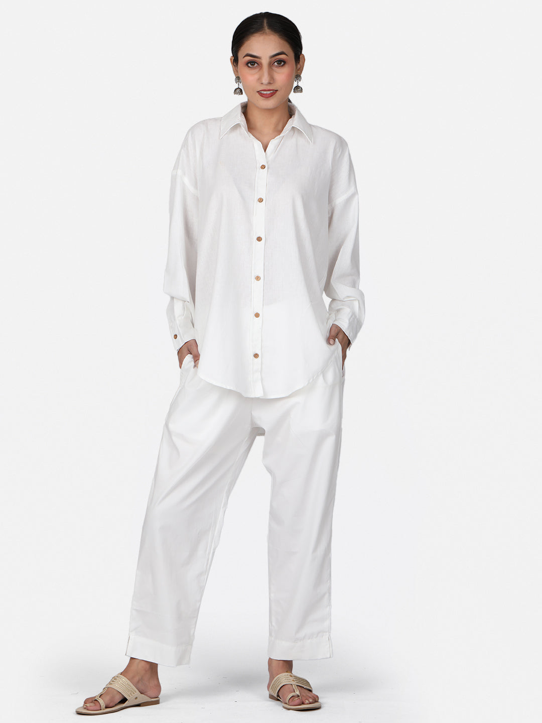 White Cotton Co-Ord Set