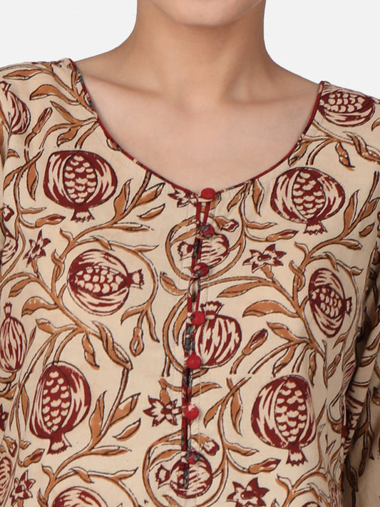 Anar Handblock Cotton Kurta