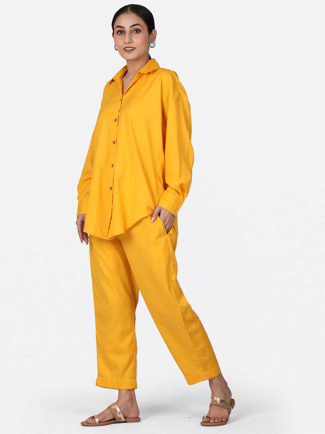 Yellow Cotton Co-Ord Set