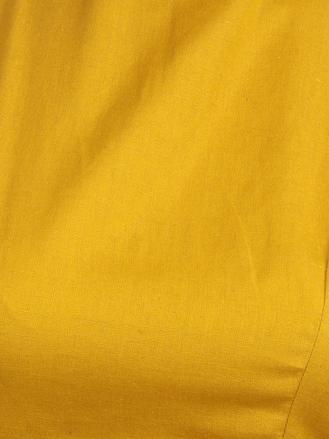 Women Solid Mustard Cotton Ready To Wear Non Padded Saree Blouse