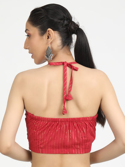 Black Cotton Saree Blouse