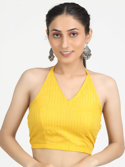 Black Cotton Saree Blouse