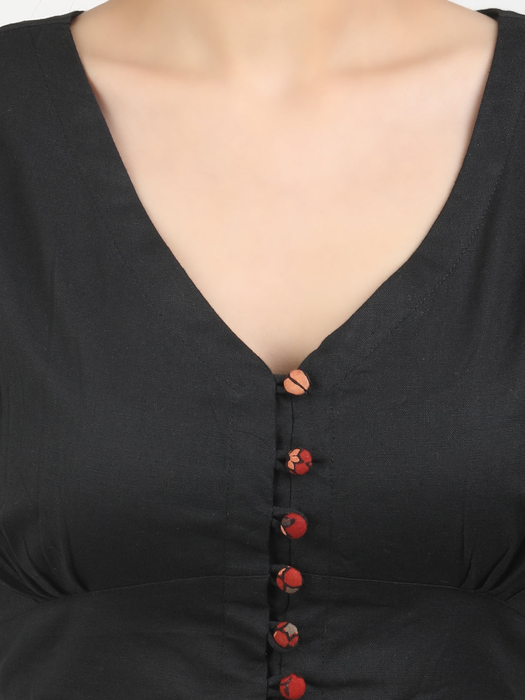 Black Cotton Saree Blouse