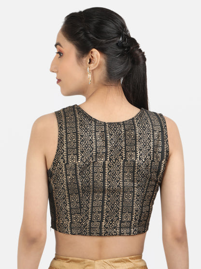 Black Art Silk Saree Blouse