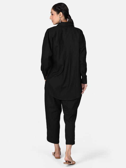 Black Cotton Co-Ord Set