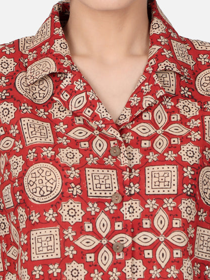 Ajrakh Cotton Crop Top