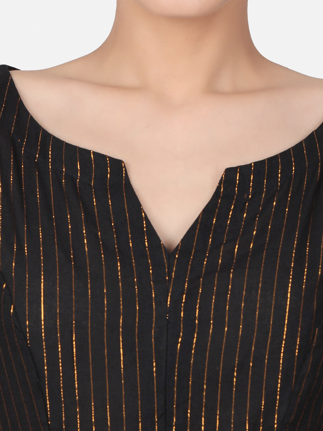 Black Cotton Saree Blouse