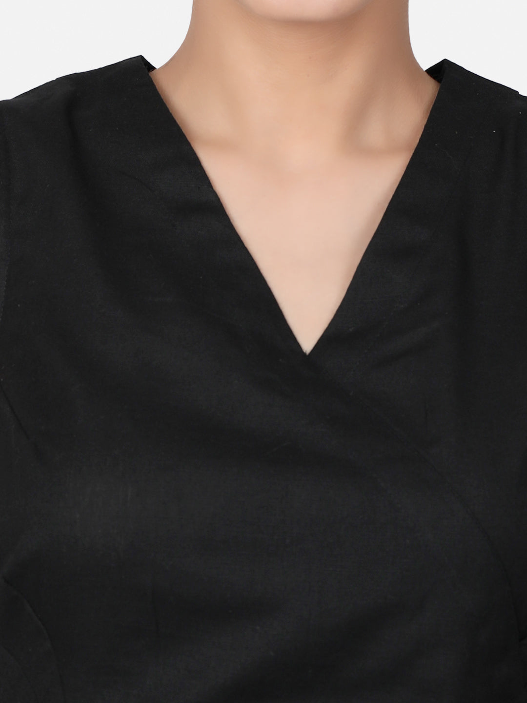 Black Cotton Saree Blouse