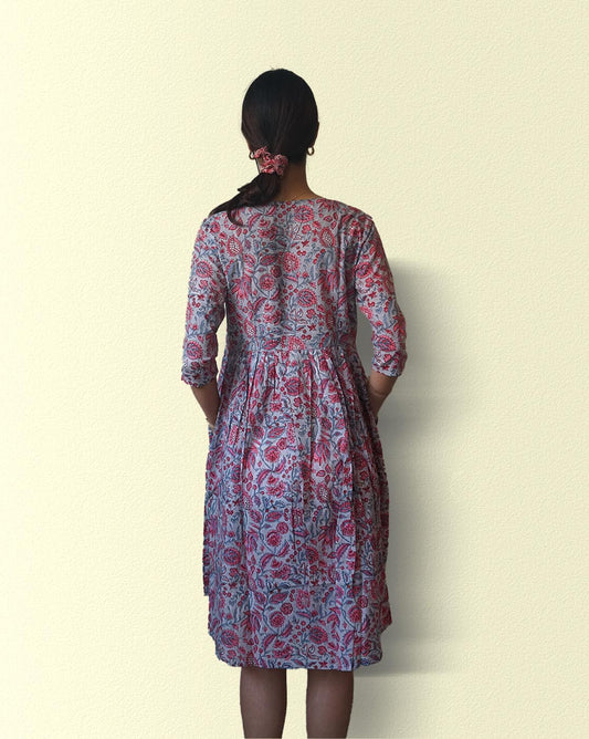 Alia Cut Floral Dress