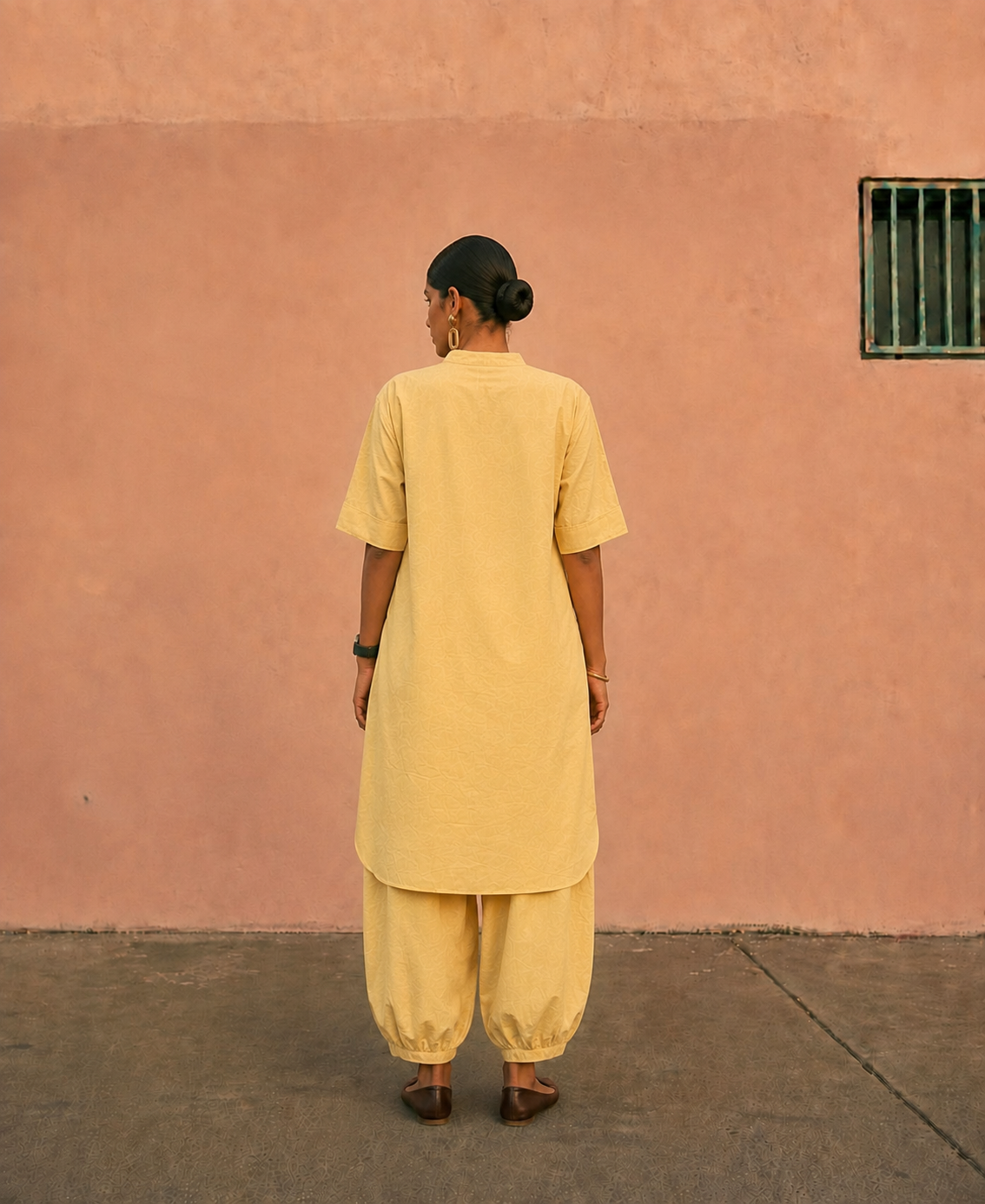 Butter Yellow Mul Cotton Gauze Co-ord