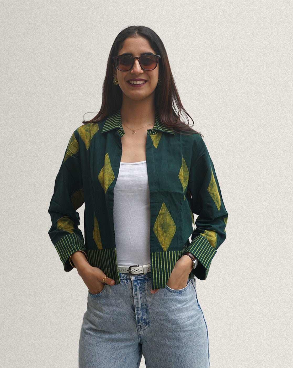 Handcrafted Cotton Akola Block Printed Jacket