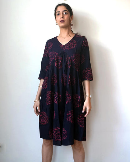 Burgundy Alia Cut Dress