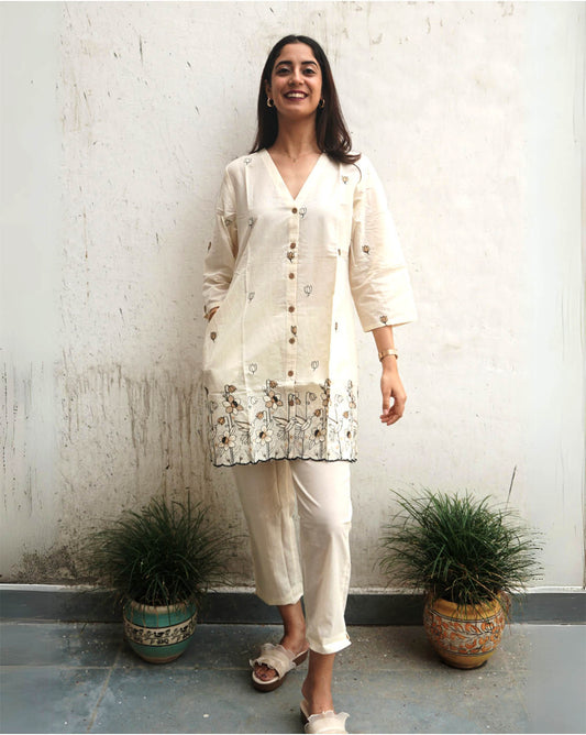 Floral Cotton Cambric Co-ord Set